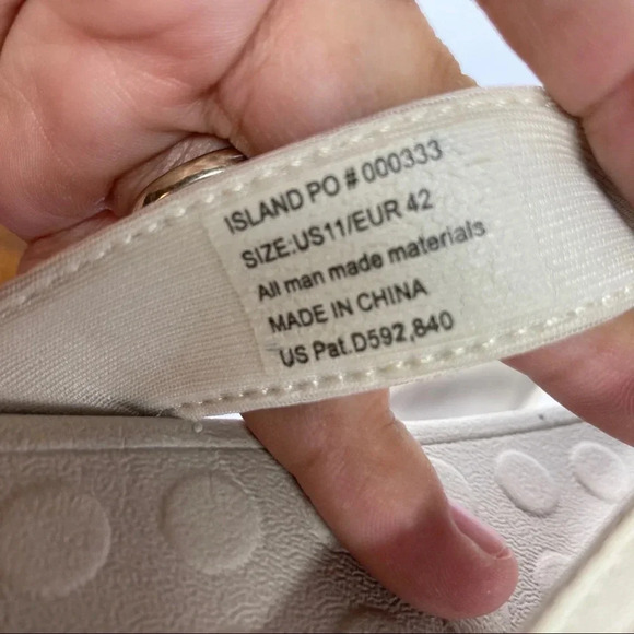 Orthaheel HIGH TIDE Beige Sand Tan Leather Fabric Flip Flop Sandals Women's 11 - Picture 2 of 5